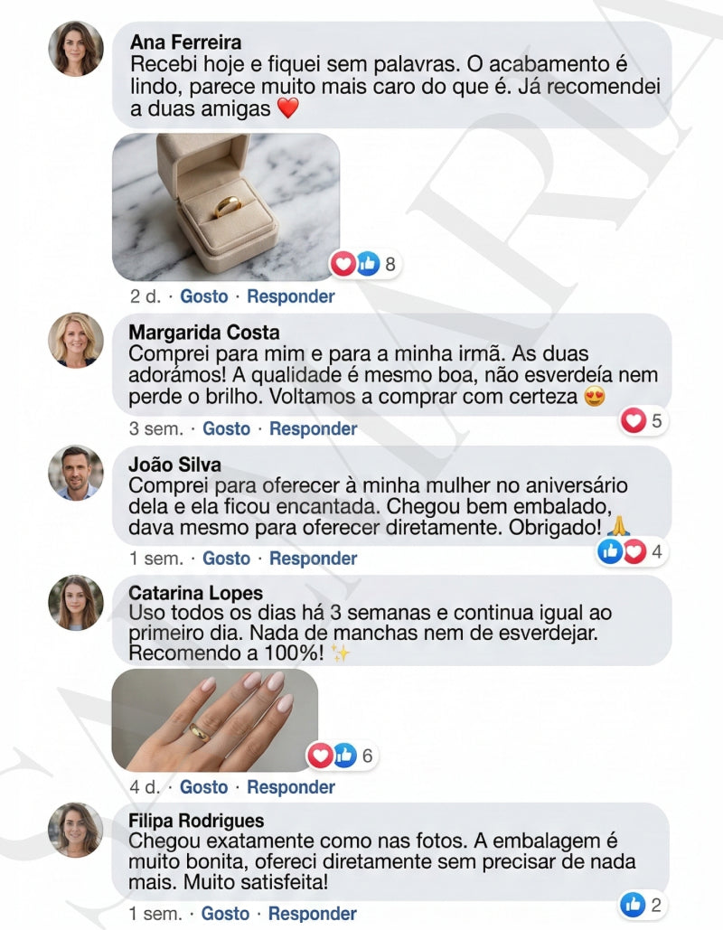 Conjunto Anéis Noivado Dourados Vintage