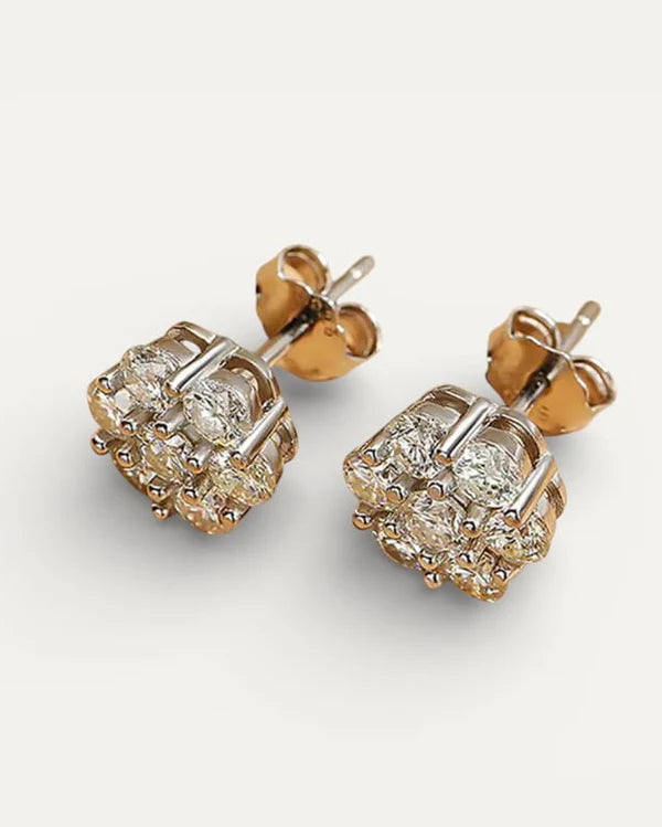 Brincos Florais Brilhantes