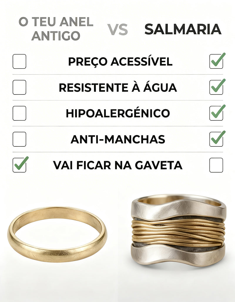 Conjunto Anéis Noivado Dourados Vintage