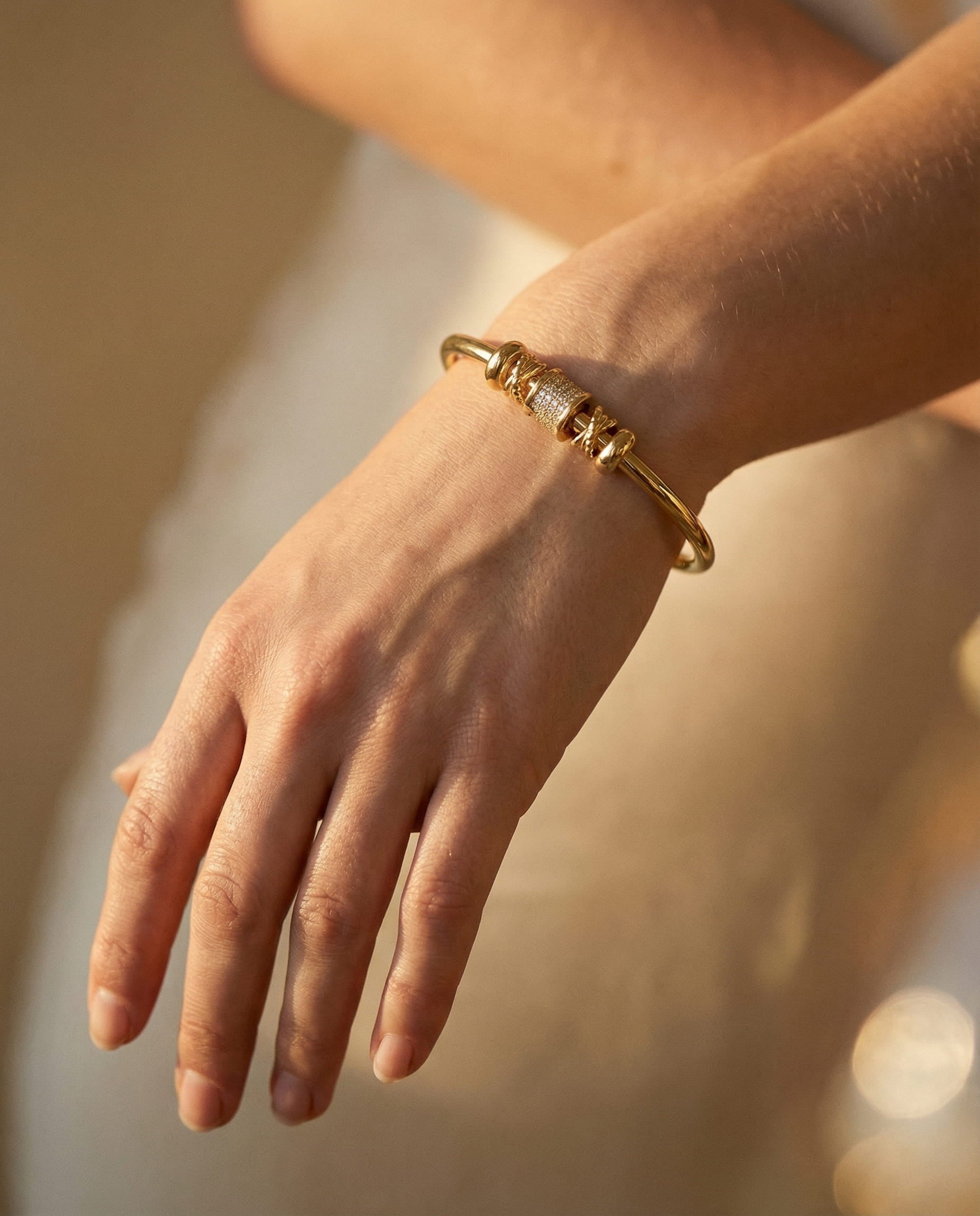 Adjustable Gold Charm Bracelet