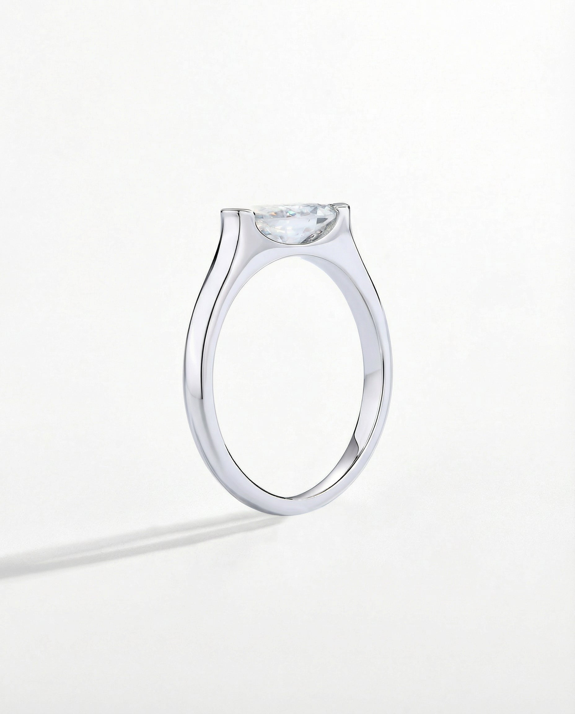 1 CT Marquise Moissanite Ring