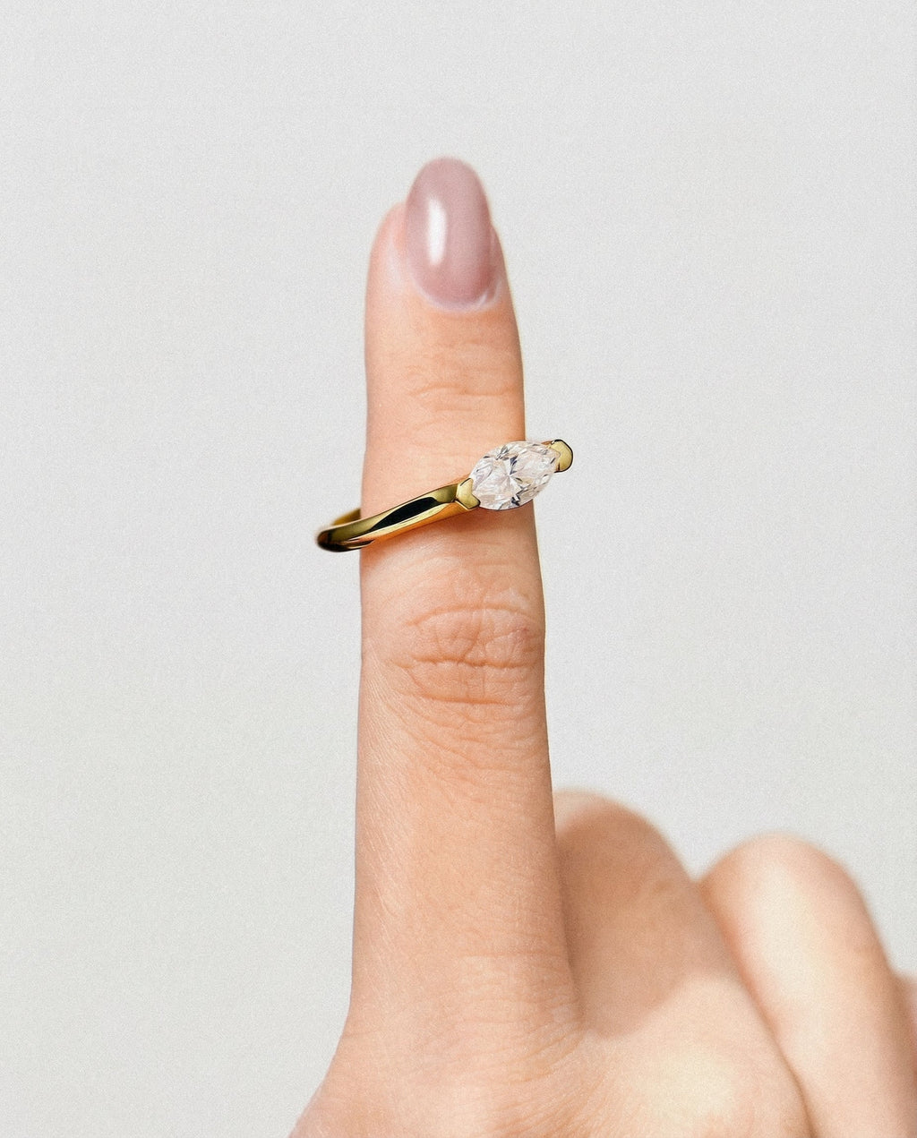 1 CT Marquise Moissanite Ring