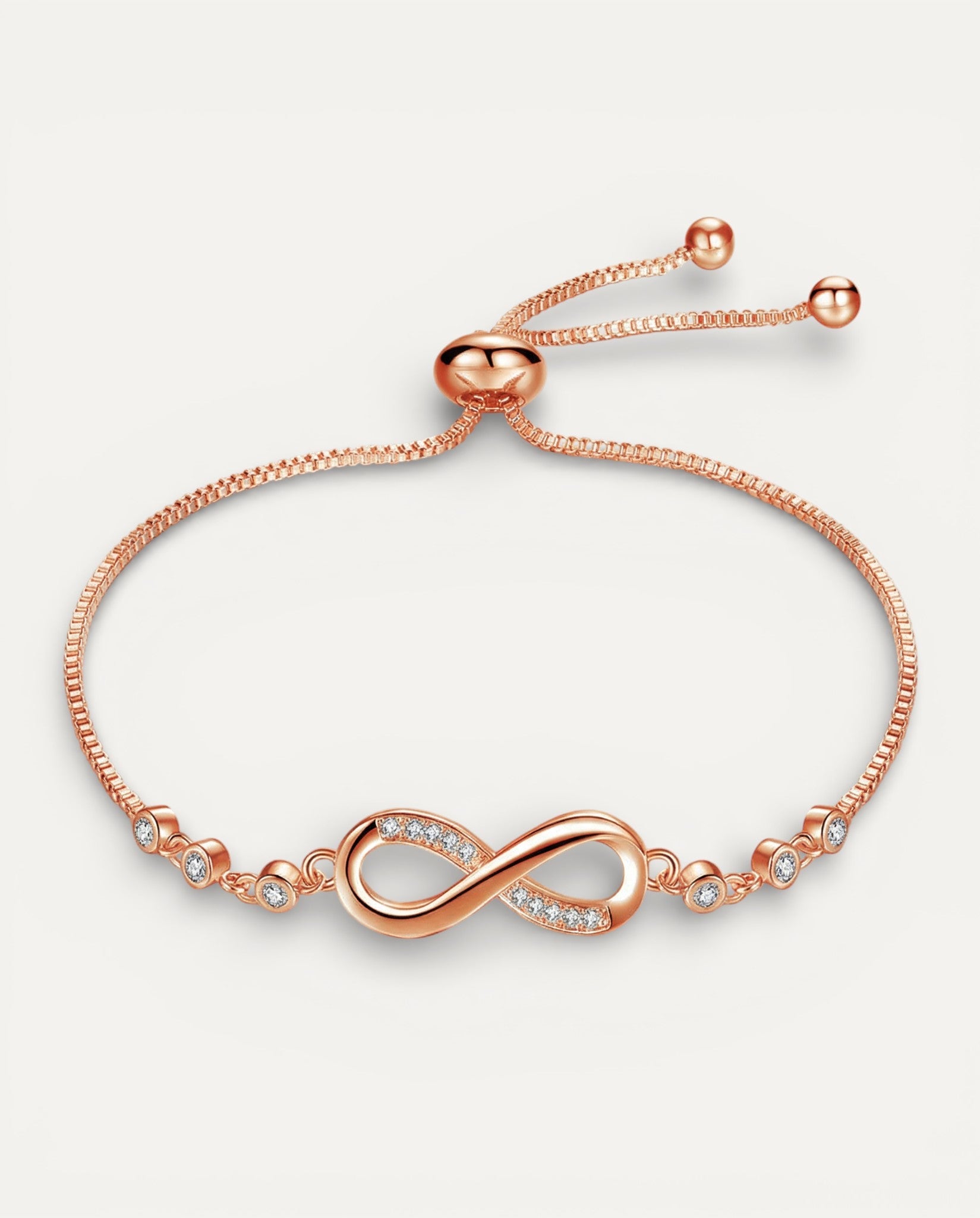 Adjustable Silver Infinity Bracelet